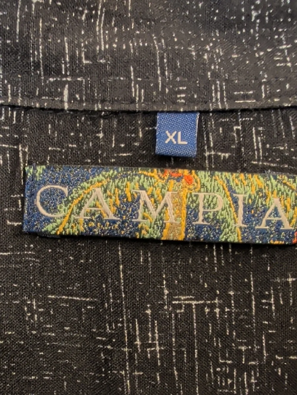 Campia Men’s Hawaiian Button-Up Shirt – Dark Blue Floral Rayon – Size XL (EUC) - Picture 4 of 7